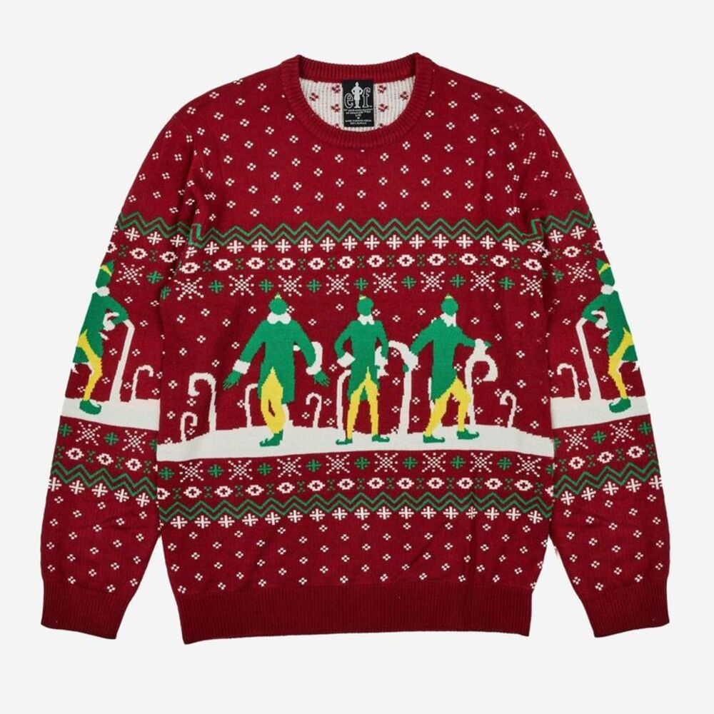 Men's Elf Pullover Sweater - Red XL